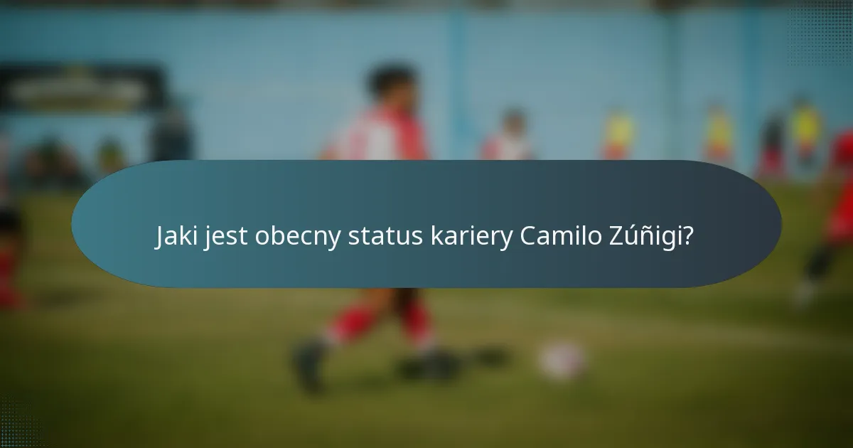 Jaki jest obecny status kariery Camilo Zúñigi?